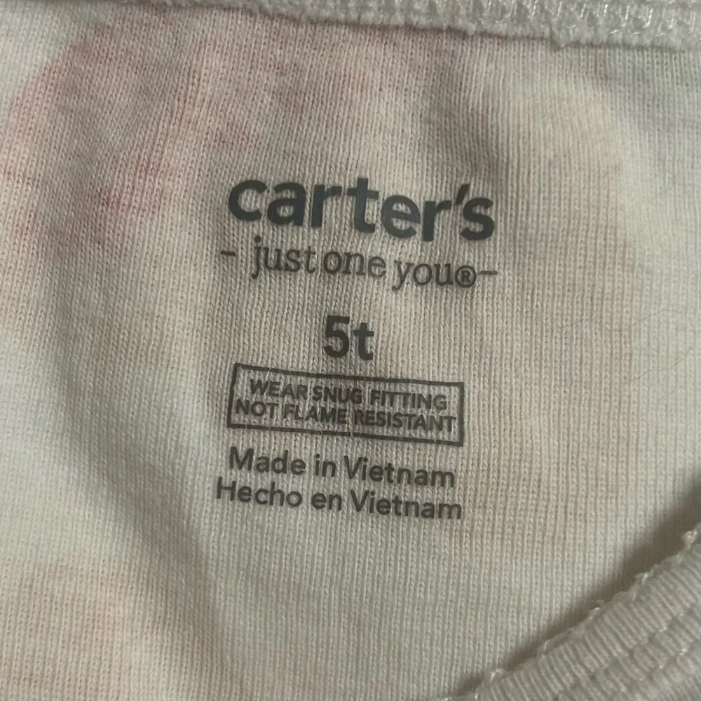 Carter's White and Orange Short‎ Sleeve Tee with Heart Print